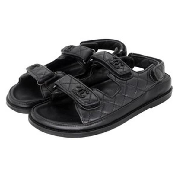 Chanel Chunky Sandals 39 Lambskin 2.55 Diamond CC-0918P-022 - Picture 4 of 9